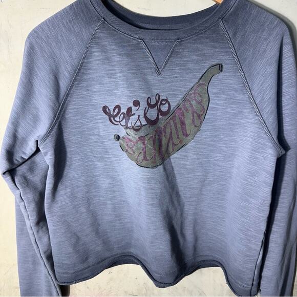 Anthropologie Saturday Sunday Graphic Cropped Sweatshirt Size Small - Picture 9 of 9